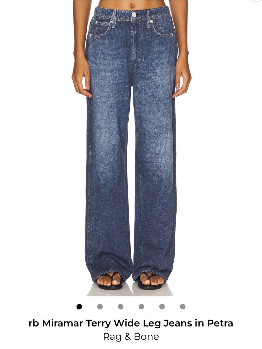 rag & bone Miramar Wide Leg Jeans in Petra